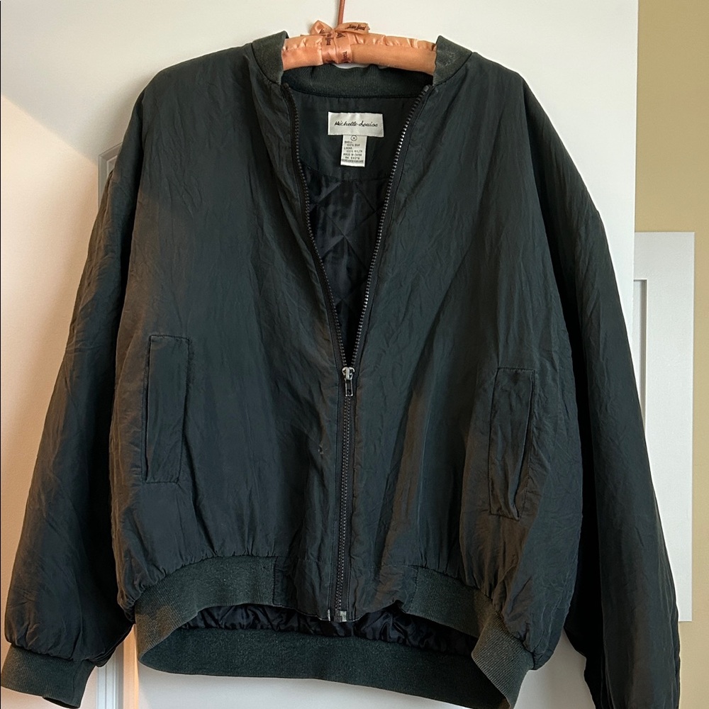 Michele-Louise Grey Bomber Jacket